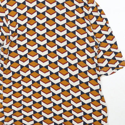 Womens UK Size 8 Marks and Spencer Orange Basic Blouse