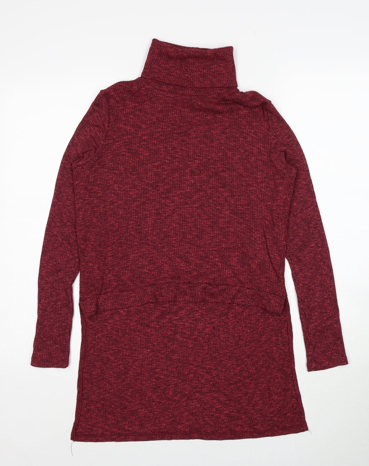 Bershka Girls Red Roll Neck Viscose Pullover Jumper Size S Pullover
