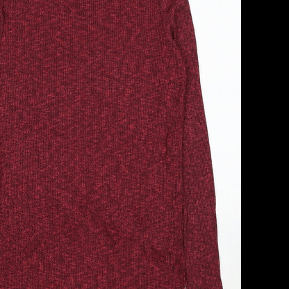 Bershka Girls Red Roll Neck Viscose Pullover Jumper Size S Pullover