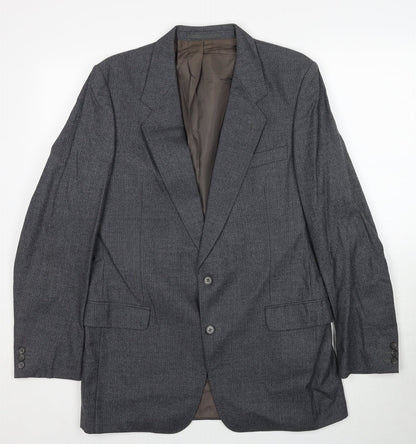 New Cavendish Mens Grey Wool Jacket Blazer Size 38 Regular