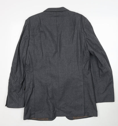 New Cavendish Mens Grey Wool Jacket Blazer Size 38 Regular