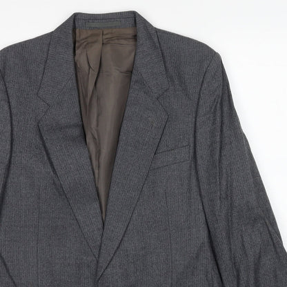 New Cavendish Mens Grey Wool Jacket Blazer Size 38 Regular