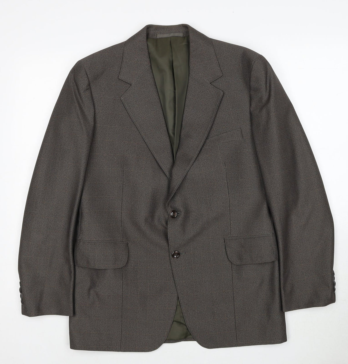 Lirella Mens Grey Polyester Jacket Suit Jacket Size 38 Regular