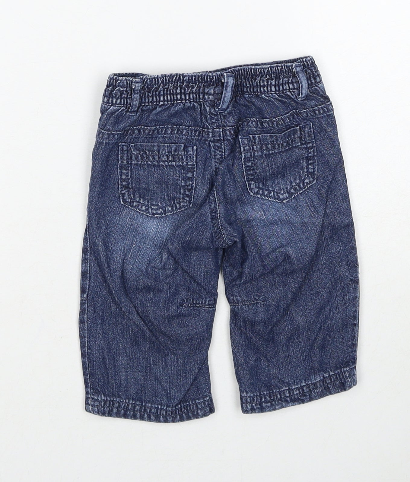 NEXT Boys Black Cotton Cropped Trousers Size 3-6 Months Pullover