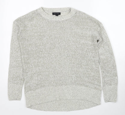 New Look Womens Grey Round Neck Acrylic Pullover Jumper Size S