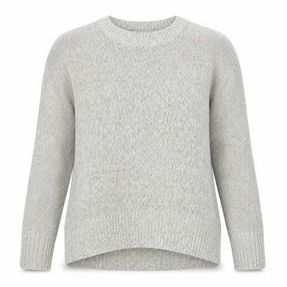 New Look Womens Grey Round Neck Acrylic Pullover Jumper Size S