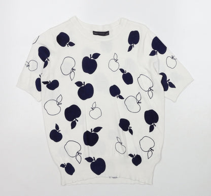 Womens UK Size 8 Marks and Spencer White Pullover Jumper