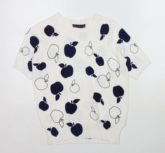 Womens UK Size 8 Marks and Spencer White Pullover Jumper