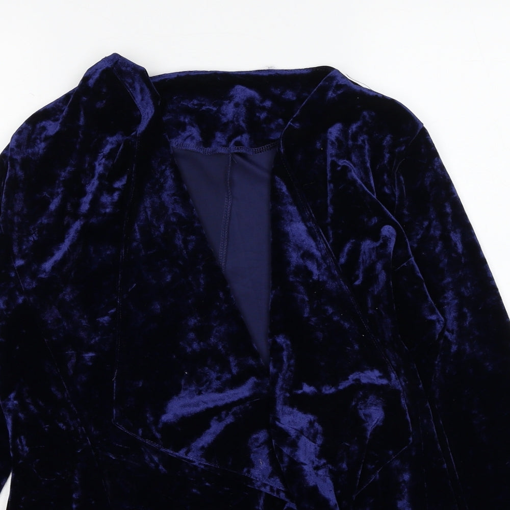 Avon Womens Blue Polyester Jacket Blazer Size 10 - Size 10-12