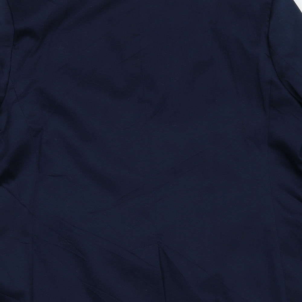 Marks and Spencer Womens Blue Cotton Jacket Suit Jacket Size 16