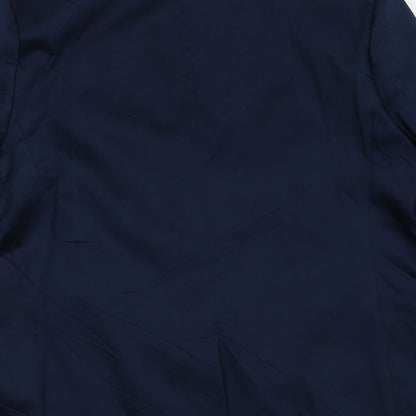 Marks and Spencer Womens Blue Cotton Jacket Suit Jacket Size 16