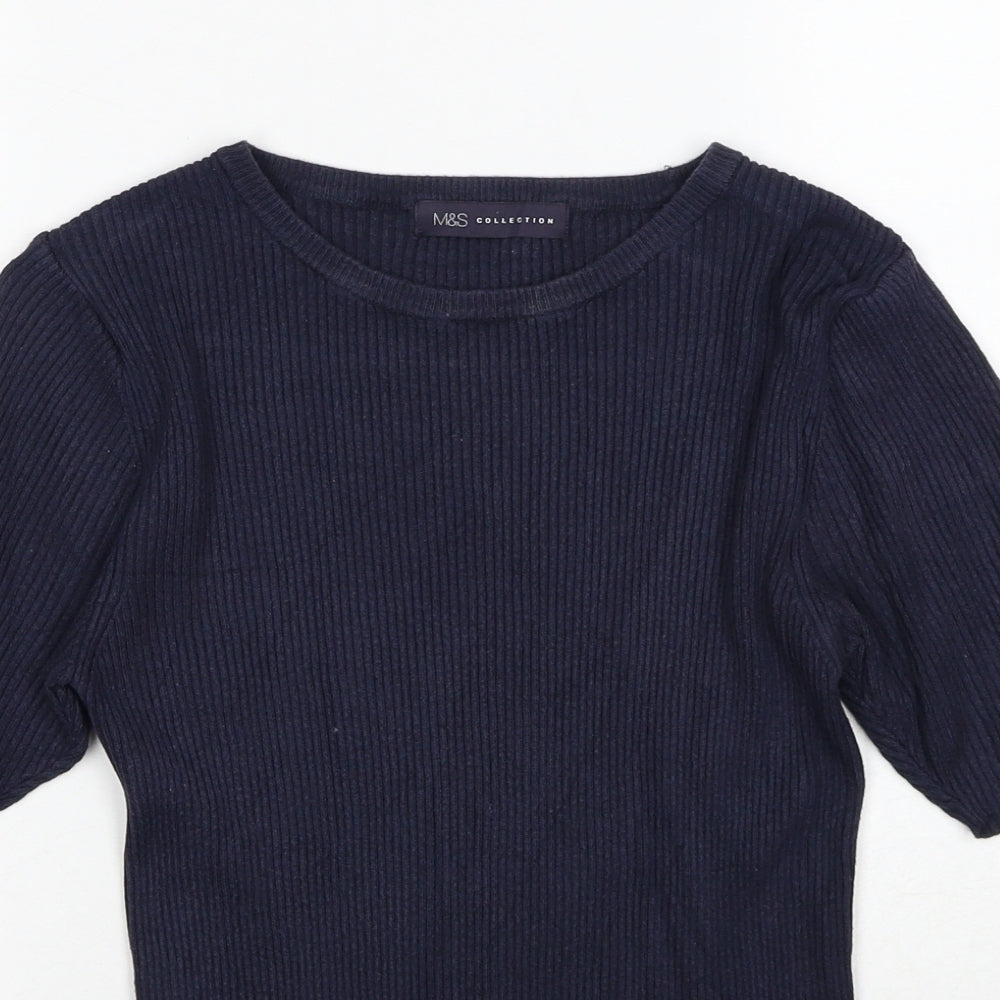 Womens UK Size 12 Marks and Spencer Blue Pullover Jumper