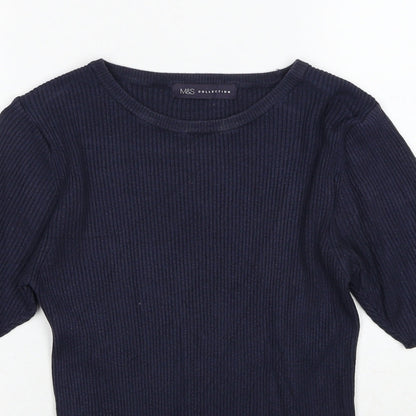 Womens UK Size 12 Marks and Spencer Blue Pullover Jumper