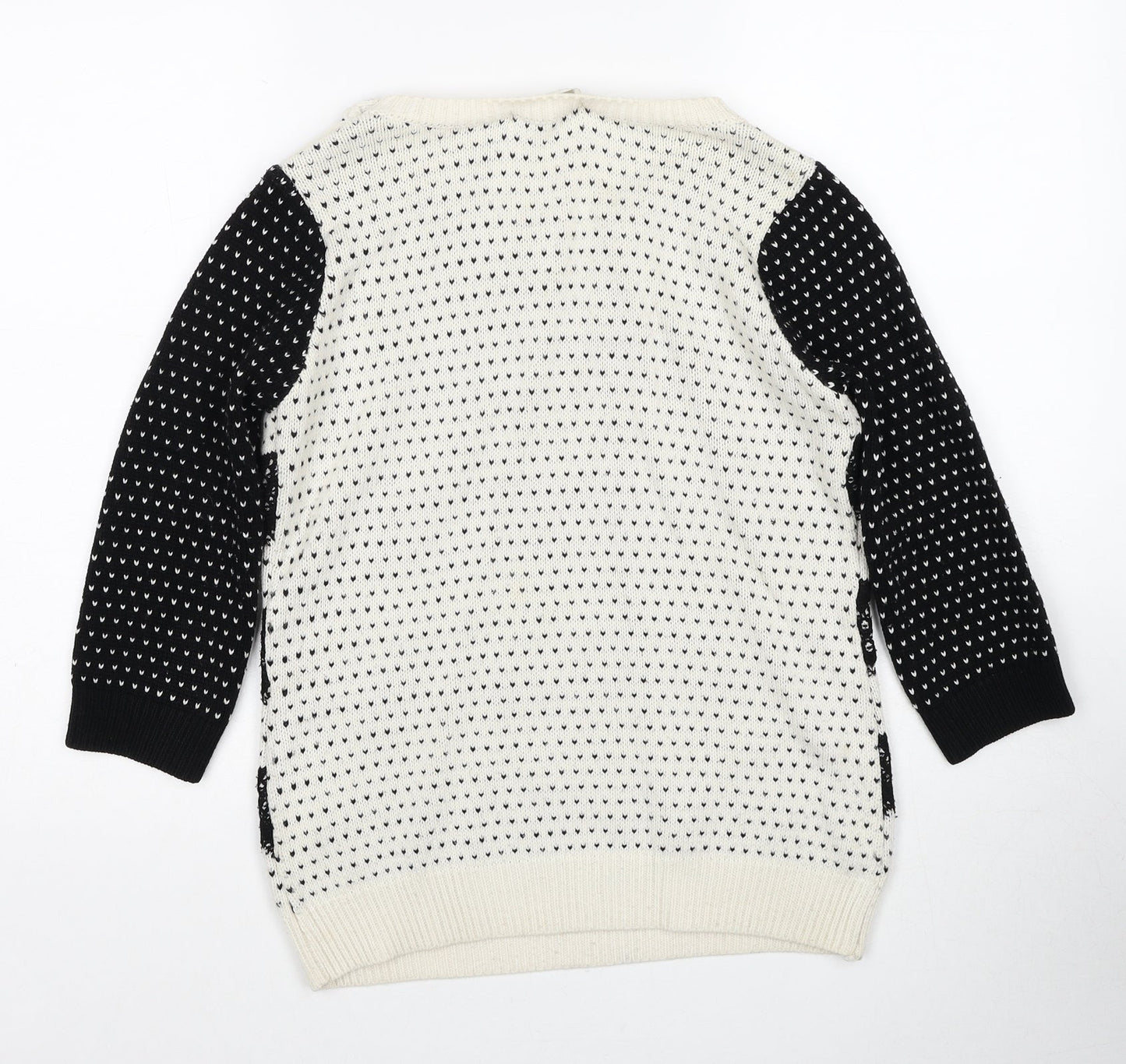Womens UK Size S Cooperative White Pullover Jumper