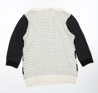 Womens UK Size S Cooperative White Pullover Jumper