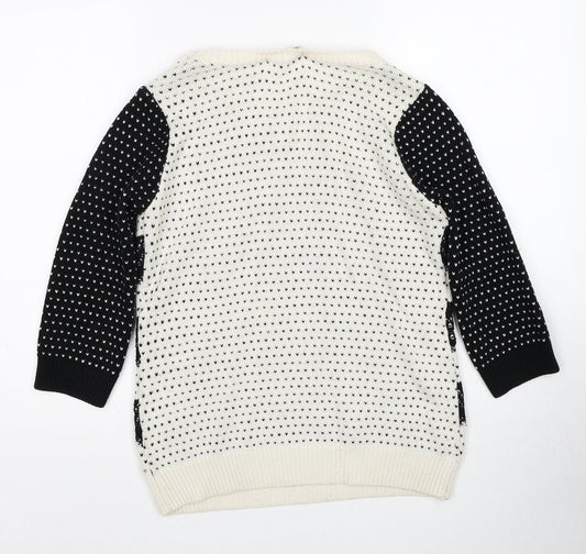 Womens UK Size S Cooperative White Pullover Jumper