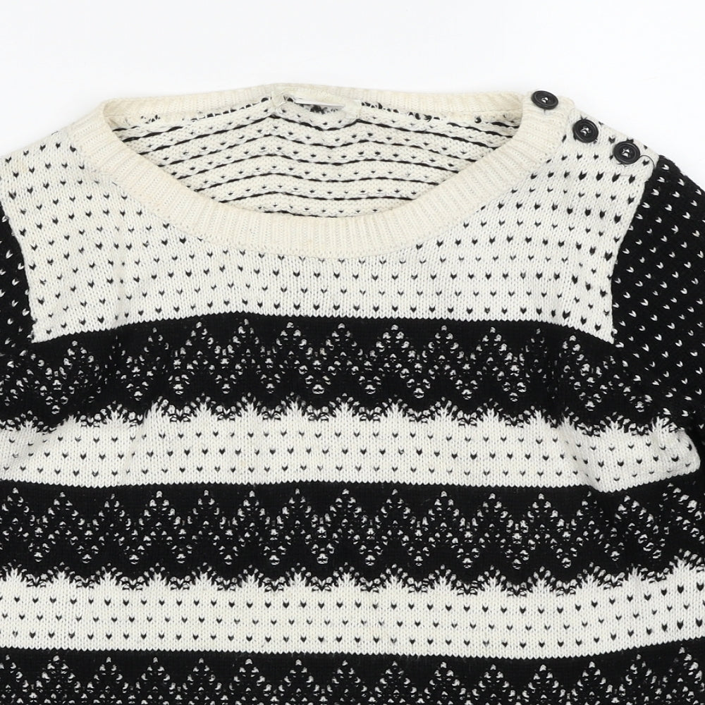 Womens UK Size S Cooperative White Pullover Jumper