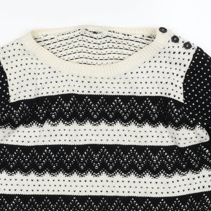 Womens UK Size S Cooperative White Pullover Jumper