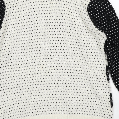 Womens UK Size S Cooperative White Pullover Jumper