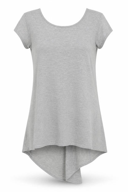 Womens UK Size 10 Papaya Grey Basic T-Shirt