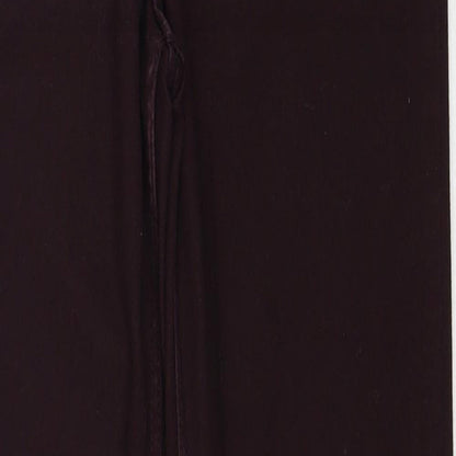 H&M Womens Red Cotton Skinny Jeans Size 12 Regular Zip
