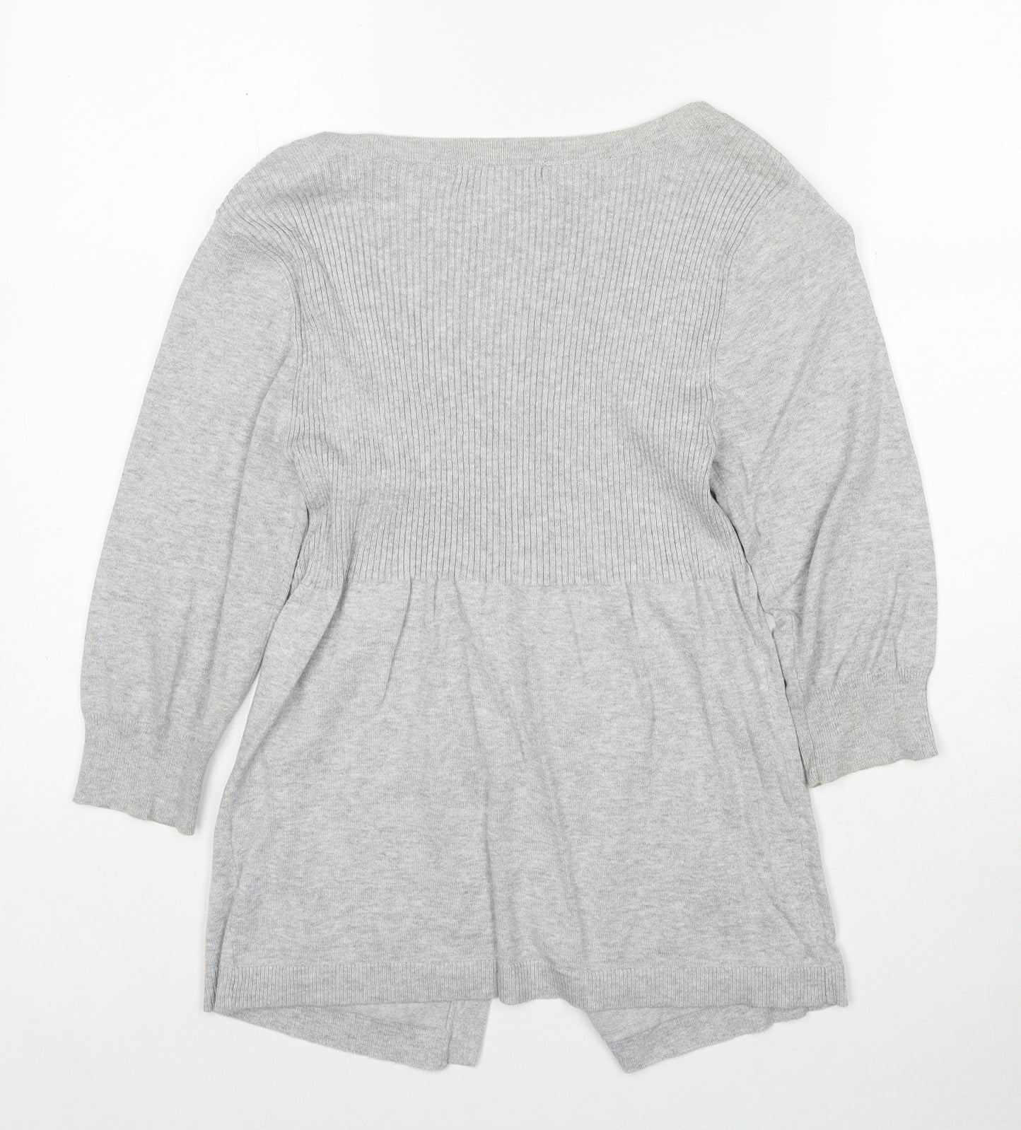 George Womens Grey Scoop Neck Cotton Pullover Jumper Size 10