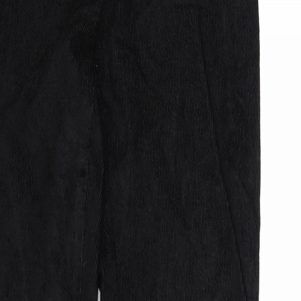 Autograph Womens Black Cotton Trousers Size 10 Regular Zip