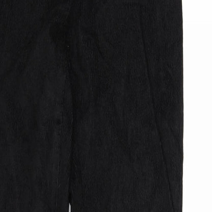Autograph Womens Black Cotton Trousers Size 10 Regular Zip