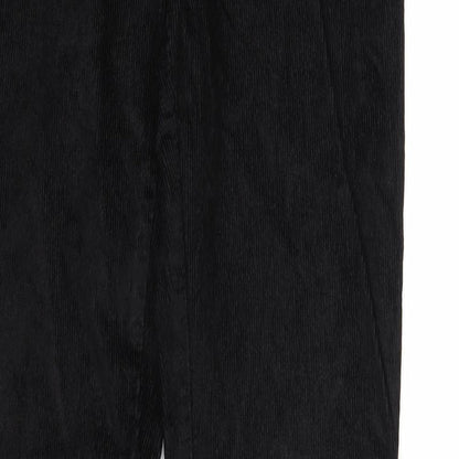 Autograph Womens Black Cotton Trousers Size 10 Regular Zip