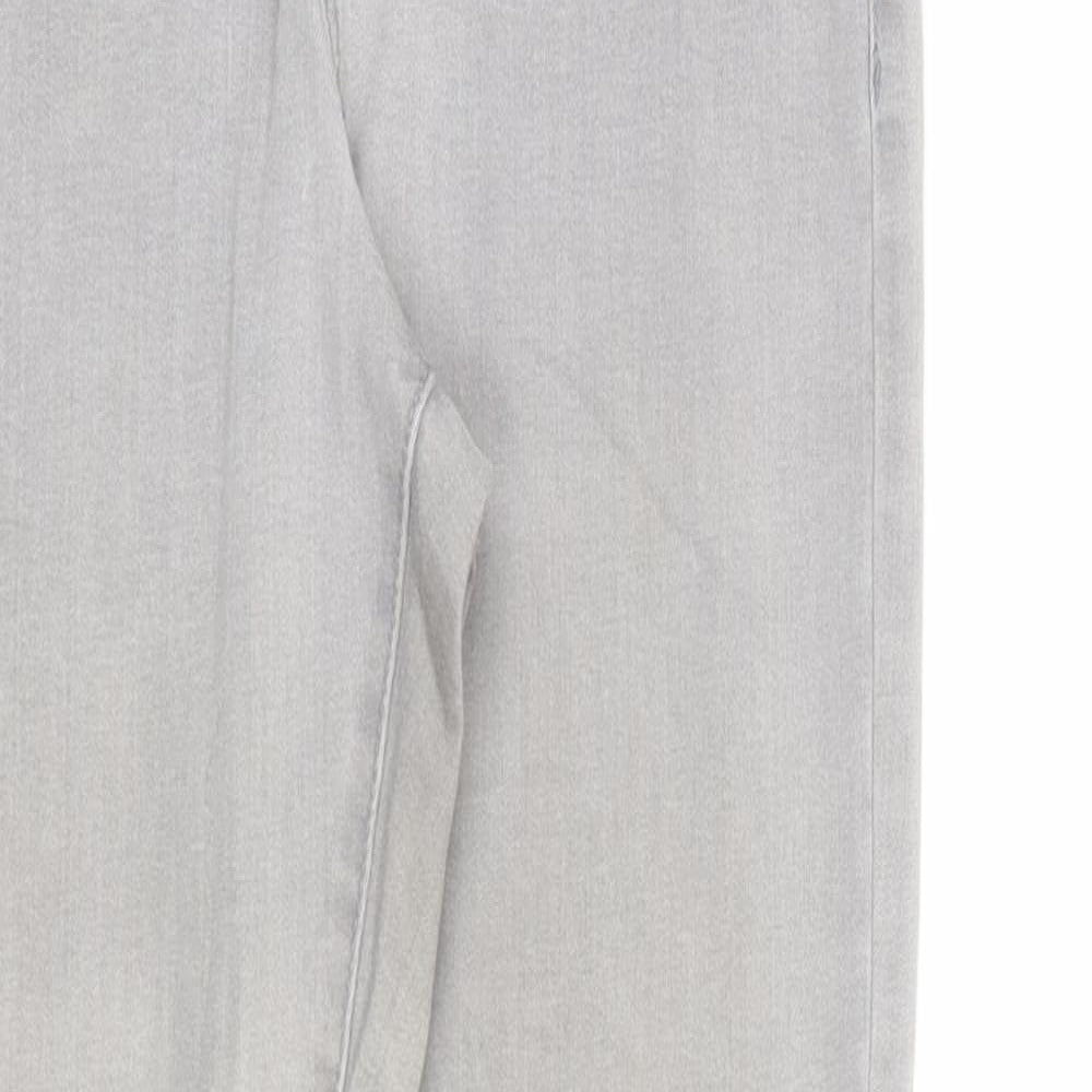 Denim & Co. Womens Grey Cotton Skinny Jeans Size 10 Regular Zip
