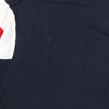 Divided Womens Blue Colourblock Cotton Pullover Sweatshirt Size L Pullover