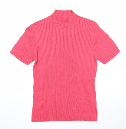 Womens UK Size M Joie de Vivre Pink Pullover Jumper