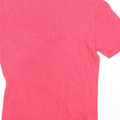 Womens UK Size M Joie de Vivre Pink Pullover Jumper