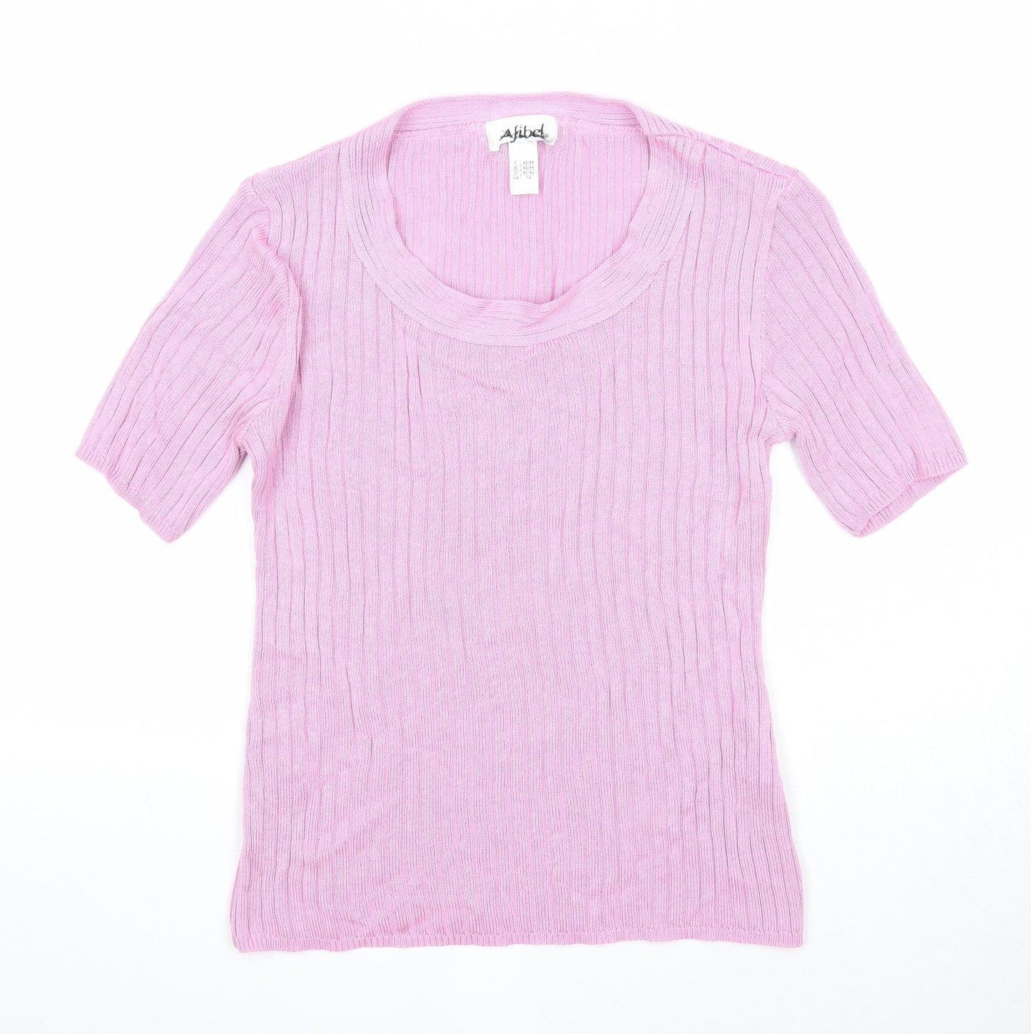 Womens UK Size 14 Afibel Pink Pullover Jumper