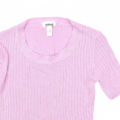 Womens UK Size 14 Afibel Pink Pullover Jumper