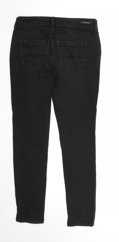 Womens UK Size 25 in Street One Regular Fit Straight Black Jeans