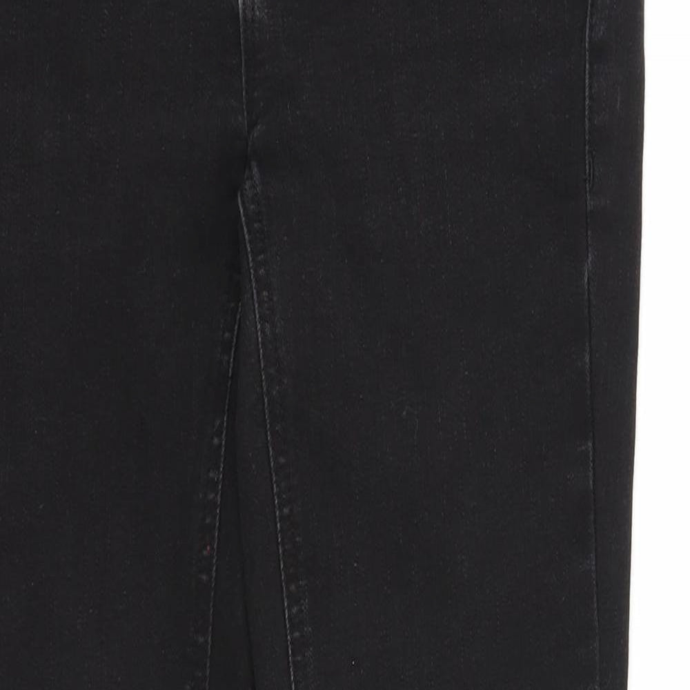 Womens UK Size 25 in Street One Regular Fit Straight Black Jeans