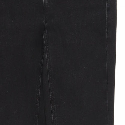 Womens UK Size 25 in Street One Regular Fit Straight Black Jeans