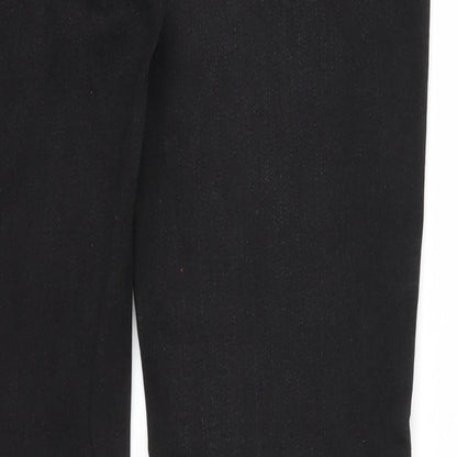 Womens UK Size 25 in Street One Regular Fit Straight Black Jeans
