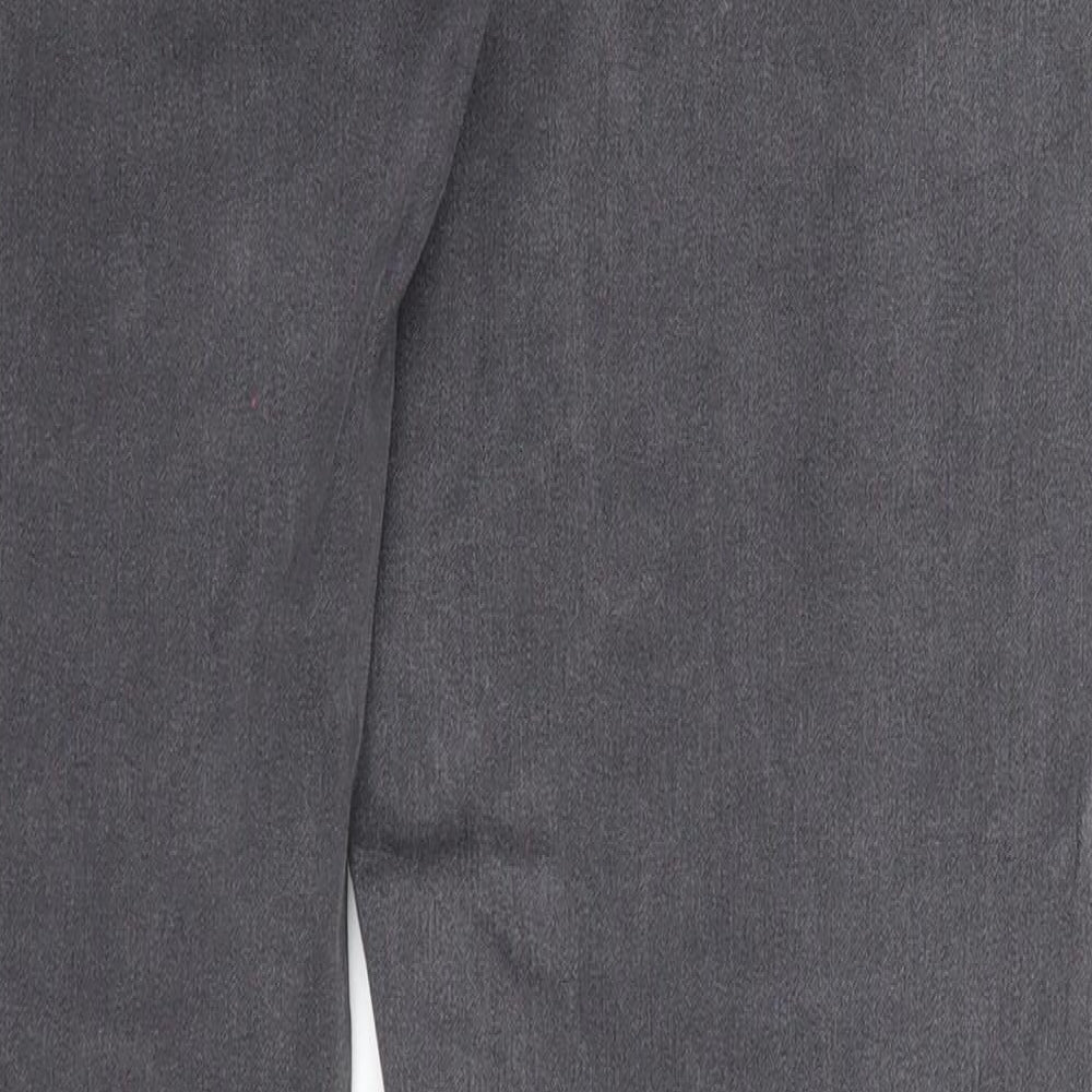 Anna Jeans Womens Grey Cotton Straight Jeans Size 34 in Regular Zip
