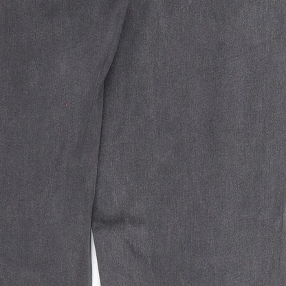 Anna Jeans Womens Grey Cotton Straight Jeans Size 34 in Regular Zip