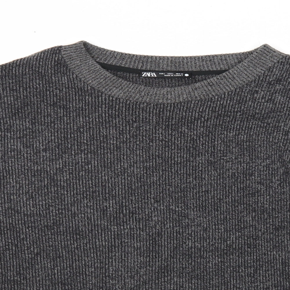 Womens UK Size L Zara Grey Pullover Jumper