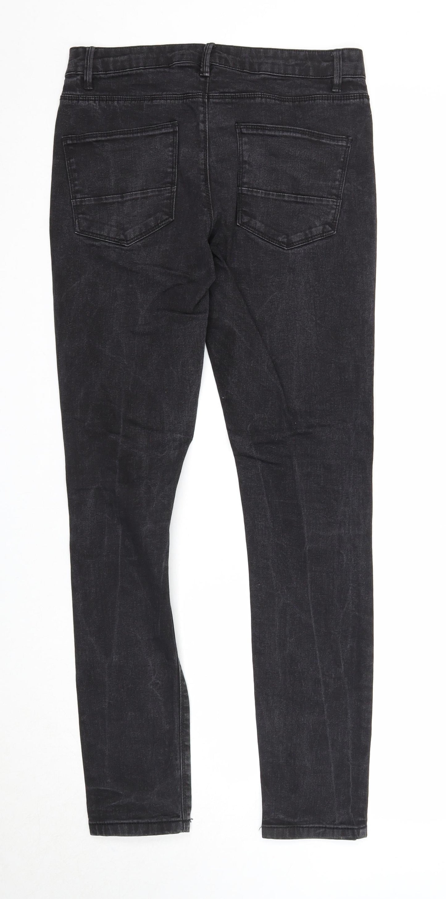 365 Denim Mens Black Cotton Skinny Jeans Size 30 in Regular Zip