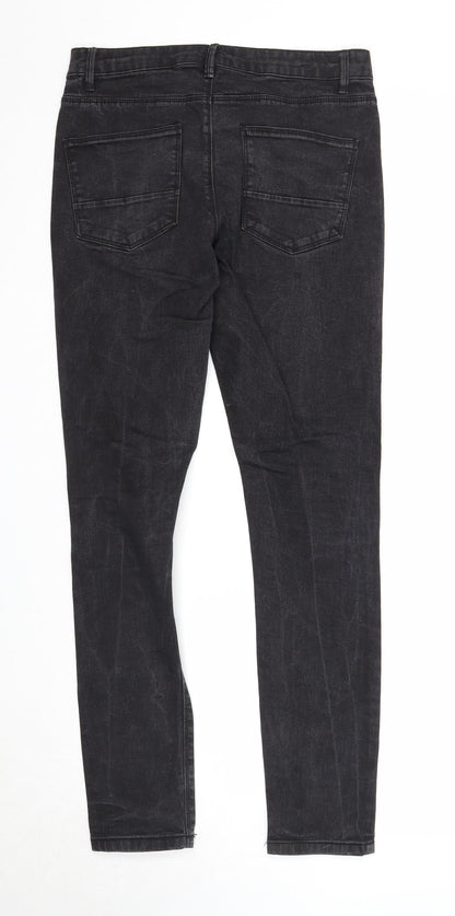 365 Denim Mens Black Cotton Skinny Jeans Size 30 in Regular Zip