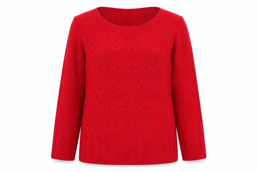 Womens UK Size S Envy Red Pullover Jumper