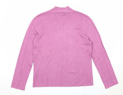 Victoria Layne Womens Purple V-Neck Viscose Pullover Jumper Size 12