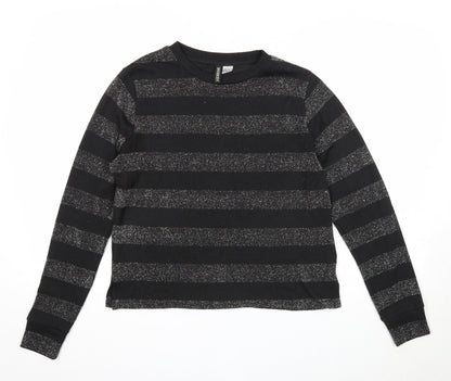 Womens UK Size S Divided Black Pullover Jumper