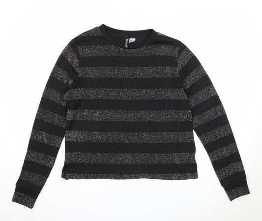 Womens UK Size S Divided Black Pullover Jumper