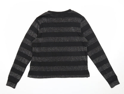 Womens UK Size S Divided Black Pullover Jumper