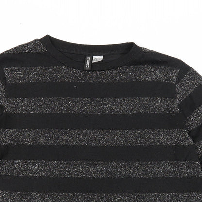 Womens UK Size S Divided Black Pullover Jumper